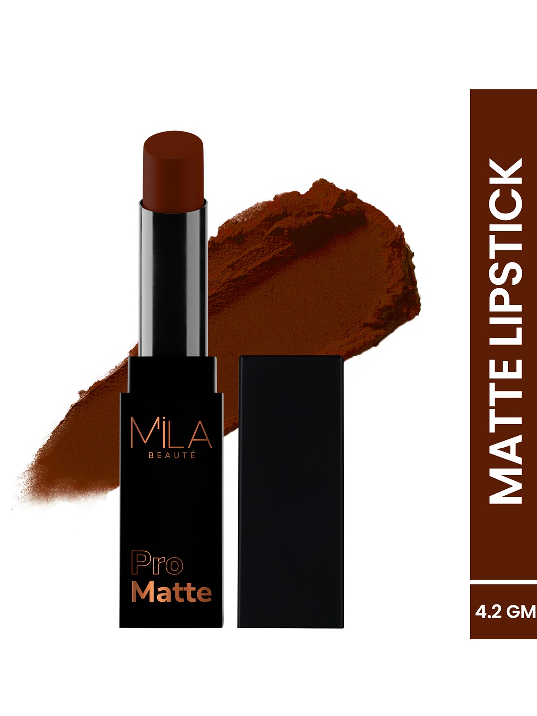 

MILA BEAUTE Pro Matte Long Lasting Lightweight Lipstick - 4.2 g - Mumtaj, Brown