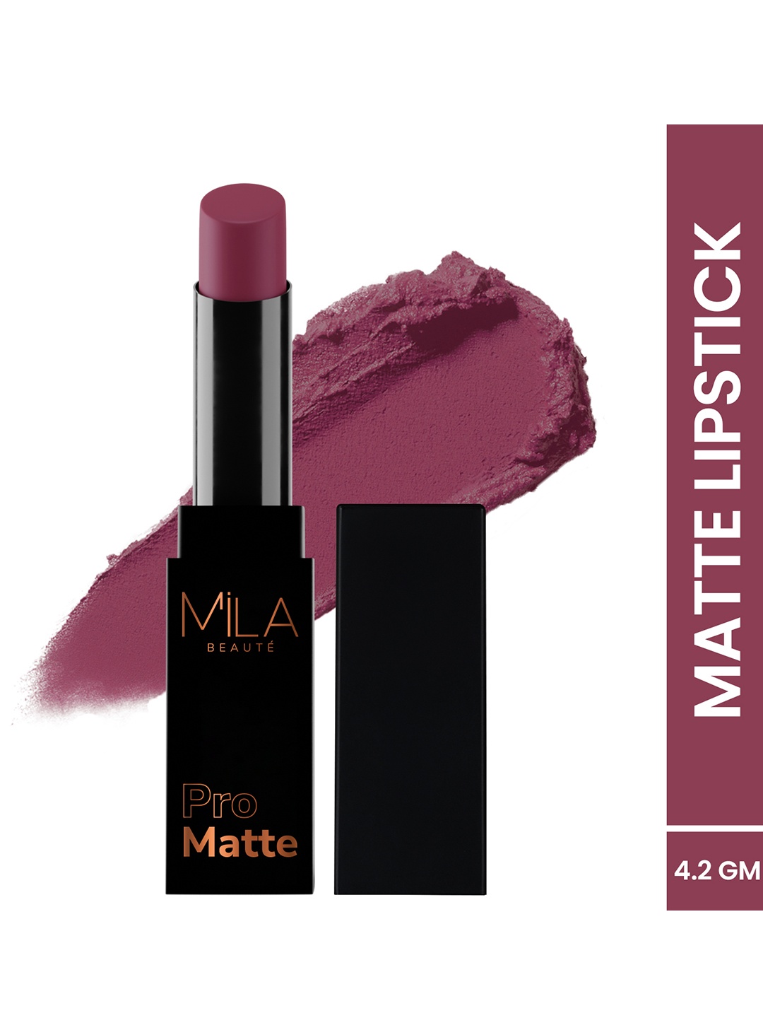 

MILA BEAUTE Pro Matte Long Lasting Bullet Lipstick- 4.2 g - Begumjaan, Brown