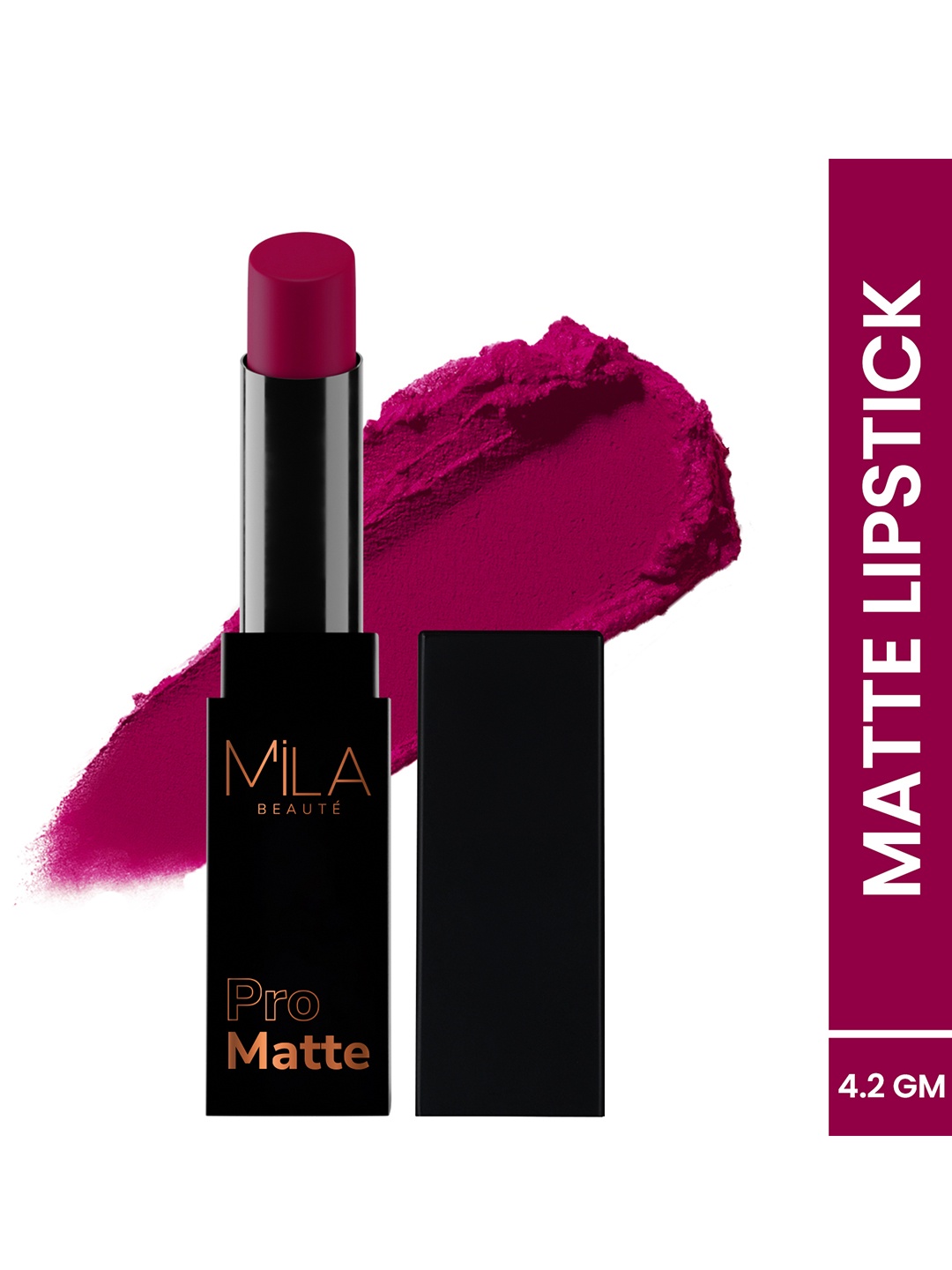 

MILA BEAUTE Pro Matte Long Lasting Iconic Lipstick - 4.2 g - Madhubala, Maroon