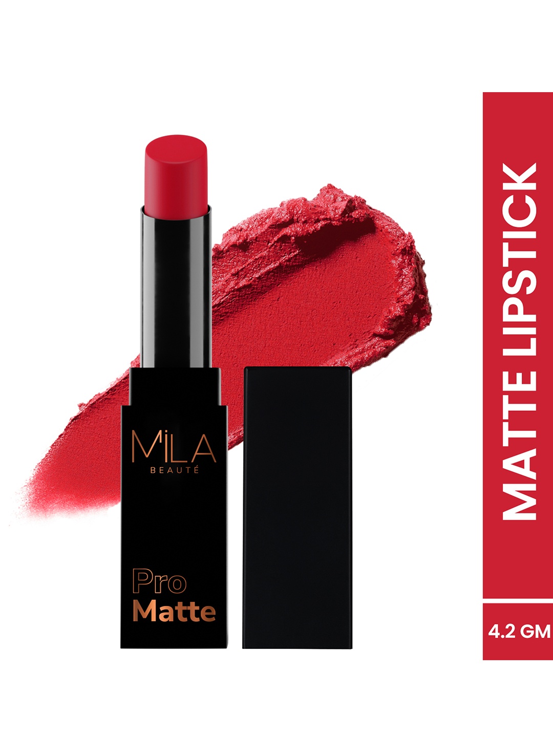 

MILA BEAUTE Pro Matte Long Lasting Lightweight Lipstick - 4.2 g - Rekha, Red