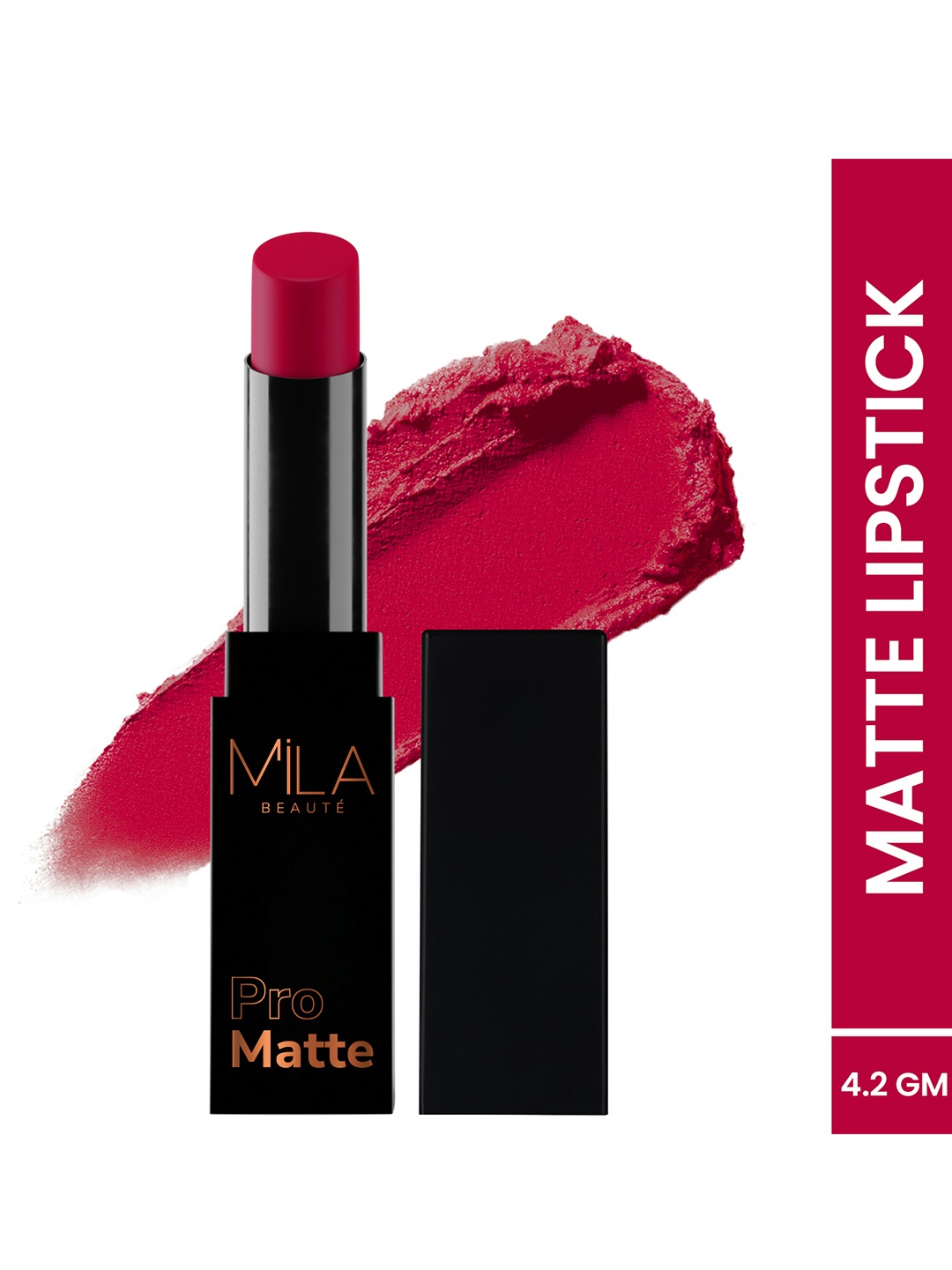 

MILA BEAUTE Pro Matte Long Lasting Bullet Lipstick- 4.2 g - Mastani, Maroon