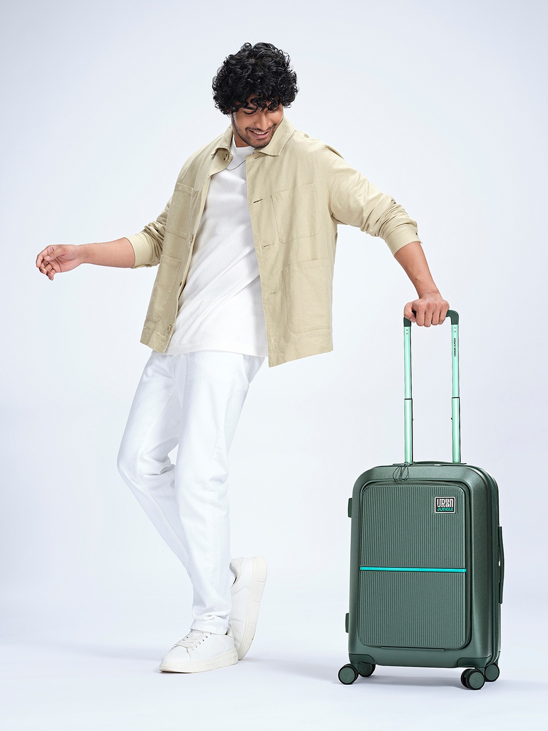 

Urban Jungle Hard-Sided Cabin Trolley Bag, Green