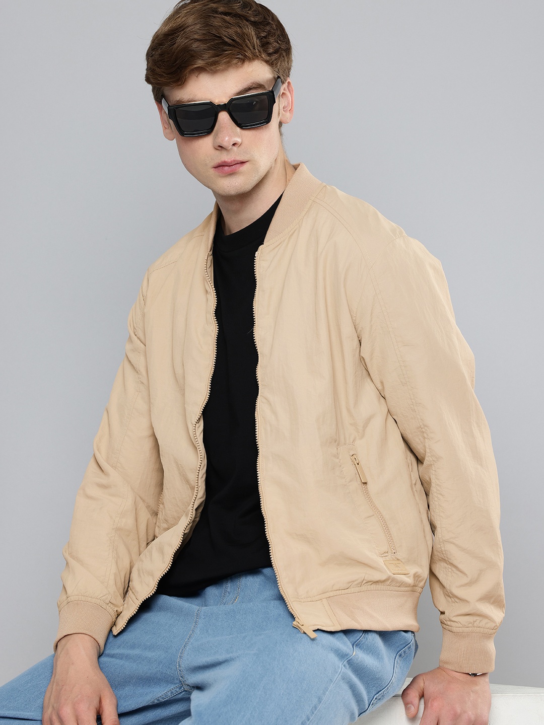 

Flying Machine Bomber Jacket, Beige