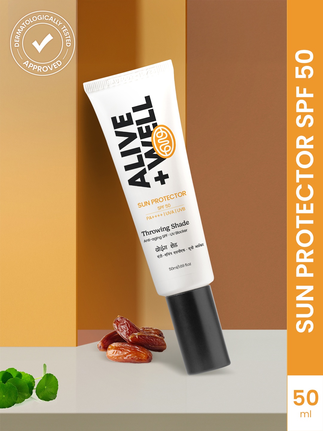 

Alive & Well Throwing Shade Lightweight Sun Protector With SPF 50 PA++++ - 50 ml, Orange