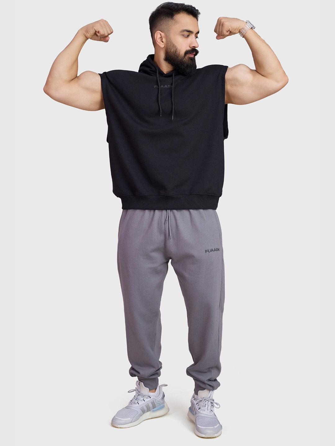 

FUAARK Men Hooded Rapid-Dry Sweatshirt, Black