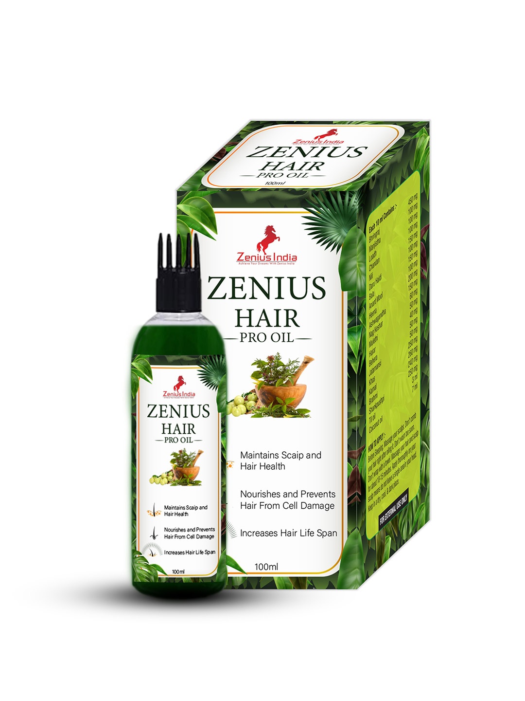 

Zenius India Hair Pro Oil for Hair Growth & Control Hair Fall - 100 ml, Brown