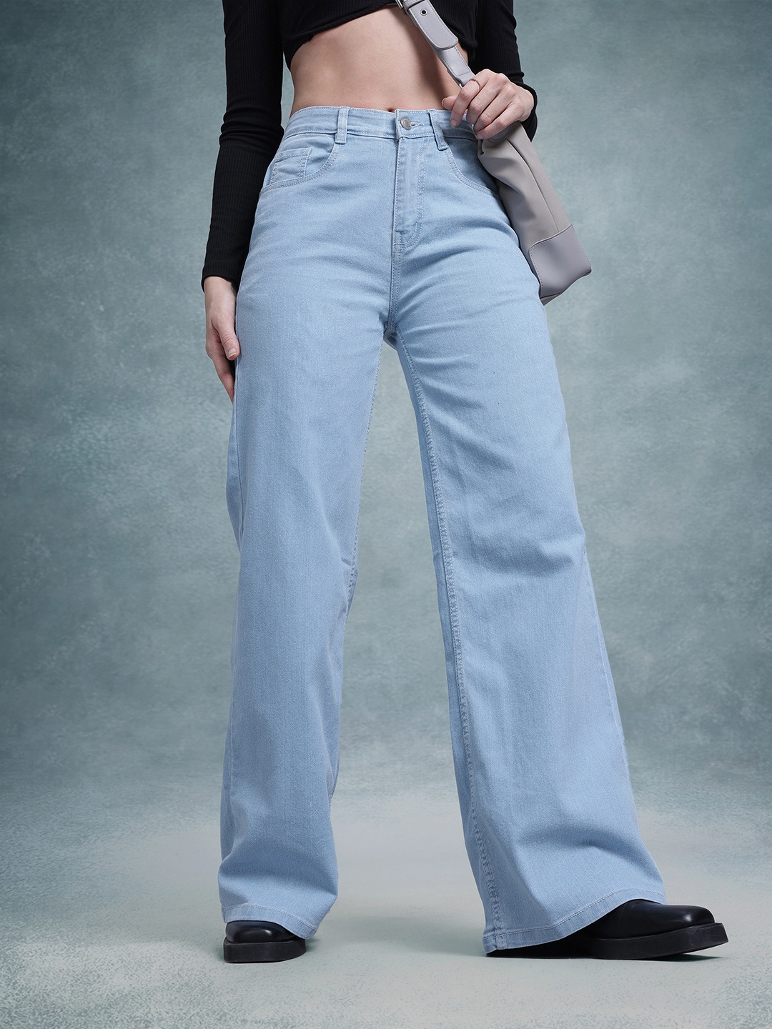 

The Roadster Life Co. Women Wide Leg Jeans, Blue