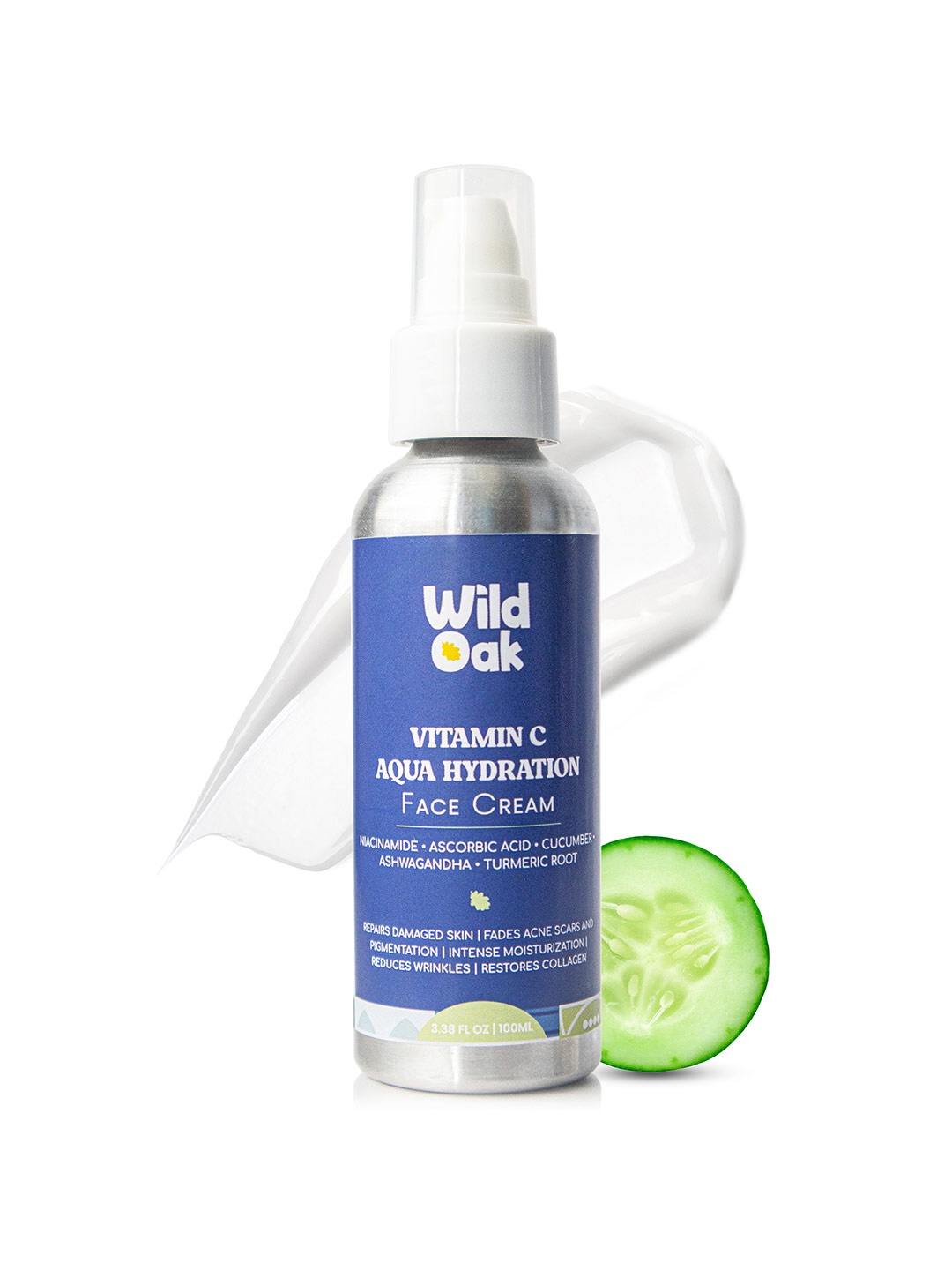 

Wild Oak 5% Vitamin C & Niacinamide Face Moisturizer- Acne Scars & Hyperpigmentation-100ml, Off white