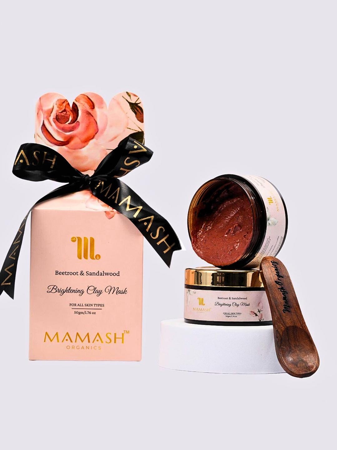 

Mamash Organics Depuffing Face Mask With Sandalwood & Beetroot- 50 g, Red