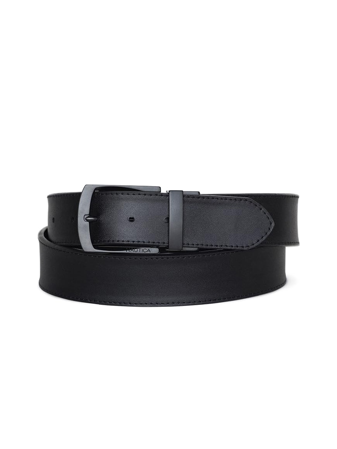 

Nautica Men Leather Reversible Belt, Black