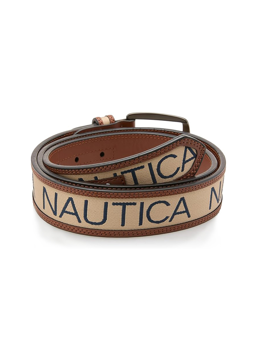 

Nautica Men Leather Belt, Beige