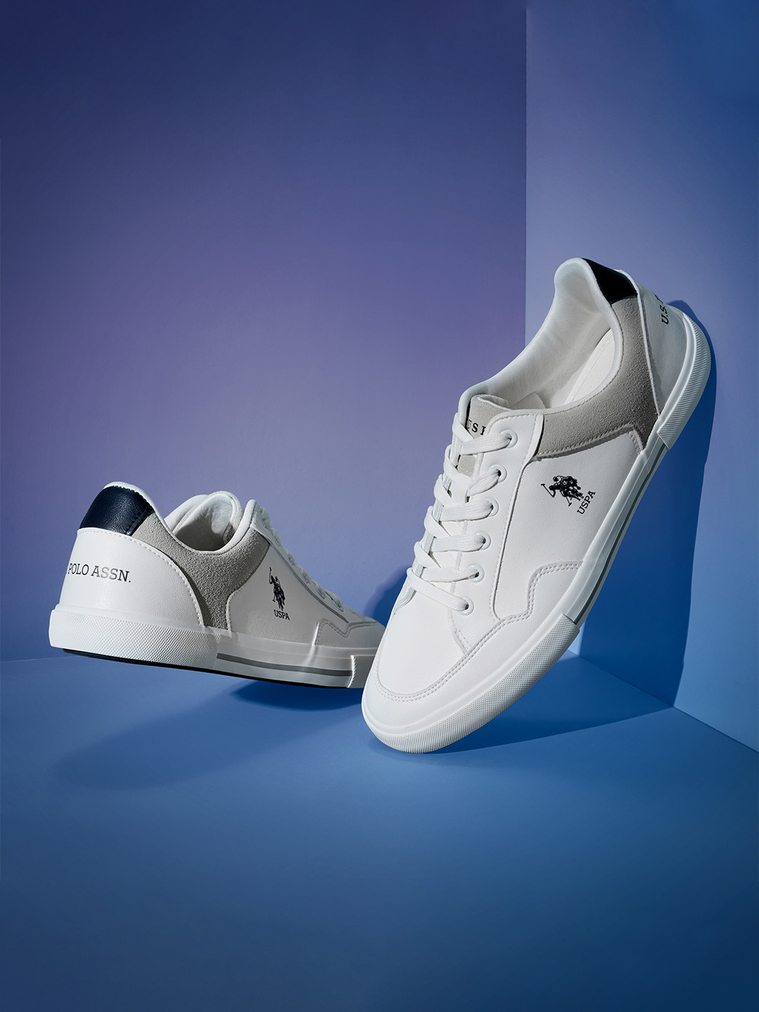 

U.S. Polo Assn. Men PU Sneakers, White