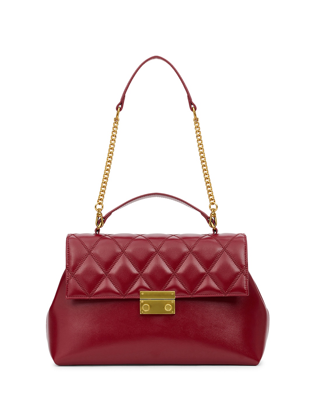 

MIRAGGIO Wine PU River Shoulder Bag, Red