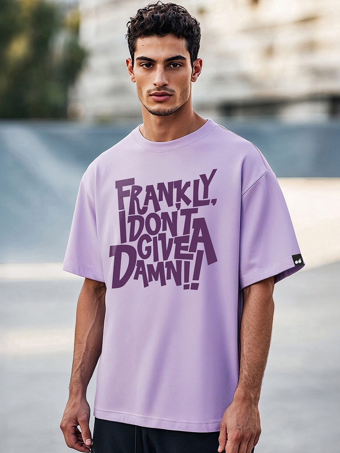 Bewakoof Men Typography Printed T-shirt, Purple