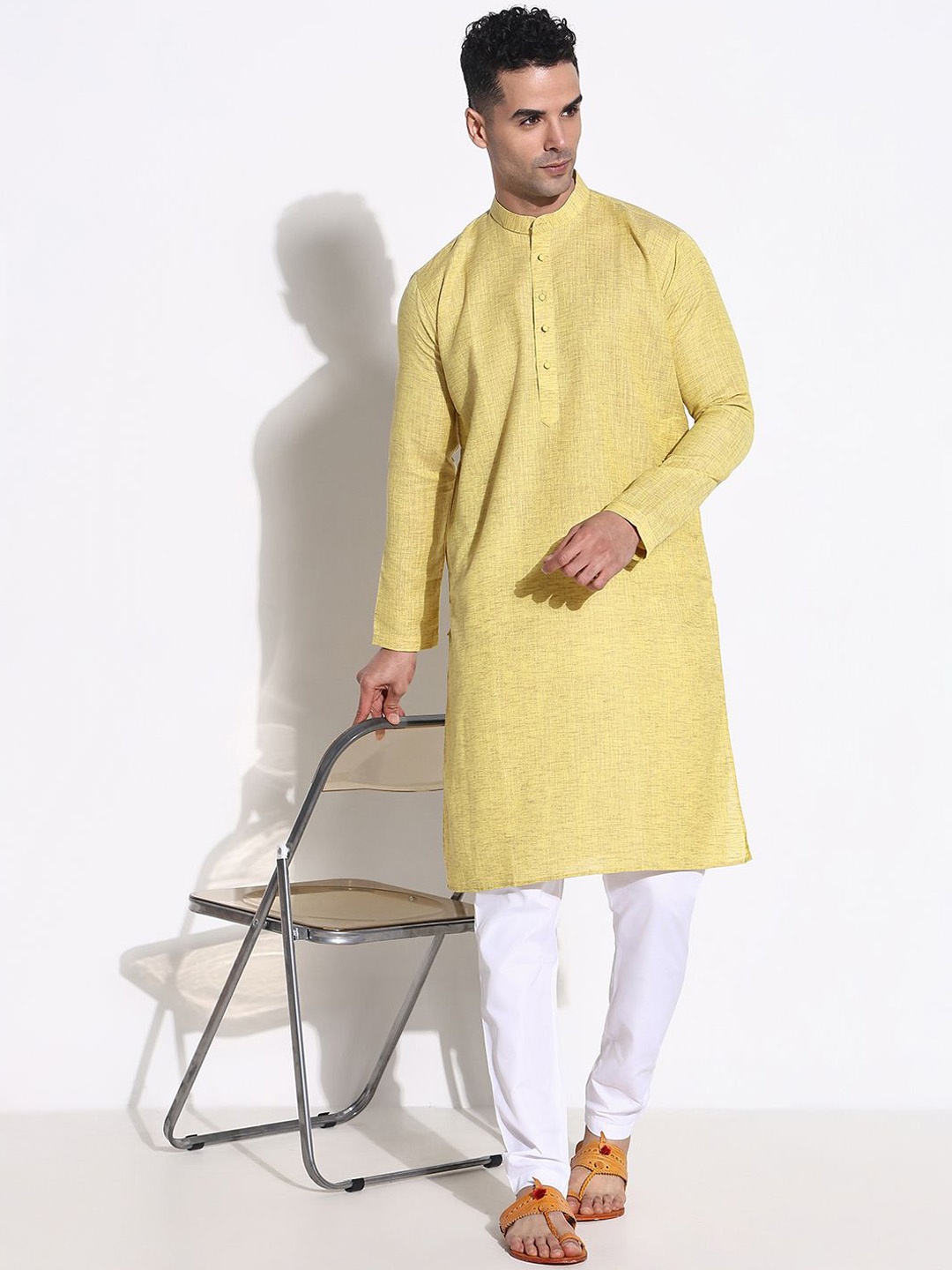 

SHOWOFF Men Regular Kurta with Trousers, Green