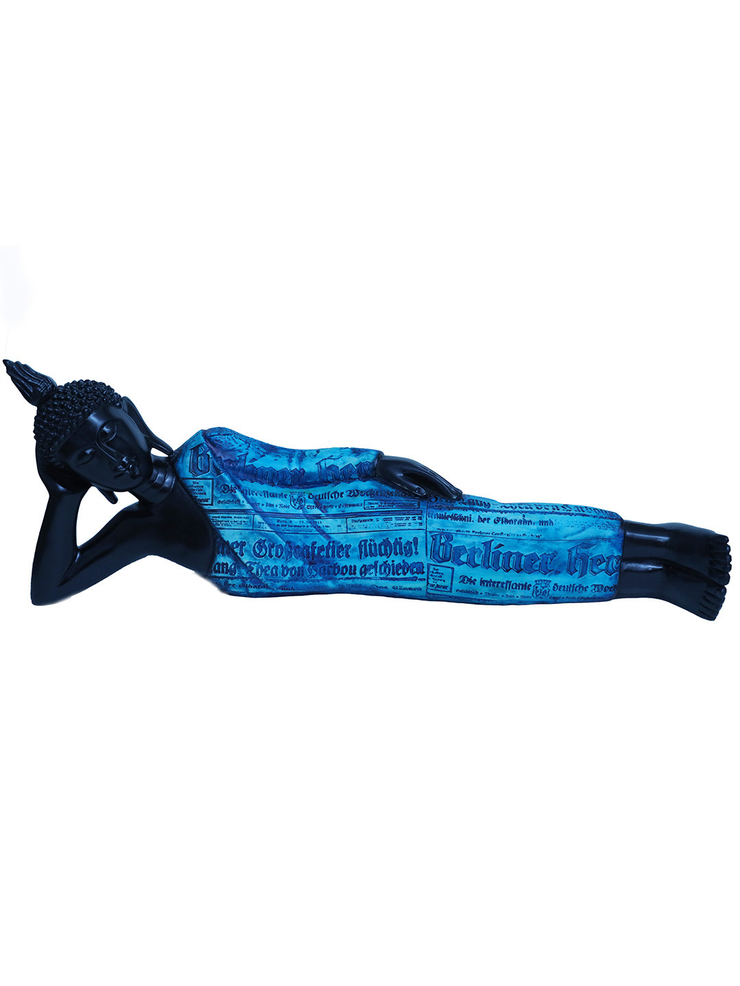 

NAYRA HANDICRAFTS Blue Sleeping Buddha Idol Showpiece