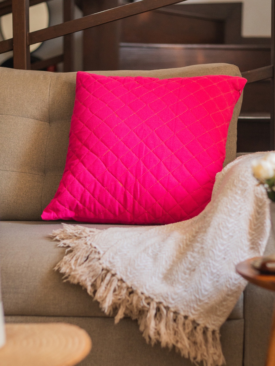 

10Club 1pc Cushion Cover, Pink