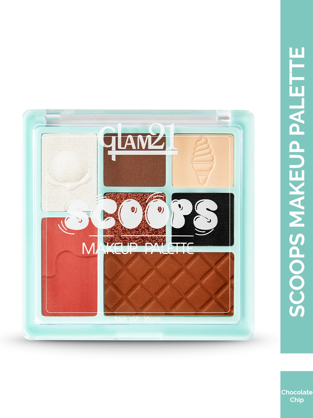 

GLAM21 Scoops Makeup Palette 15g - Chocolate Chip, Multi