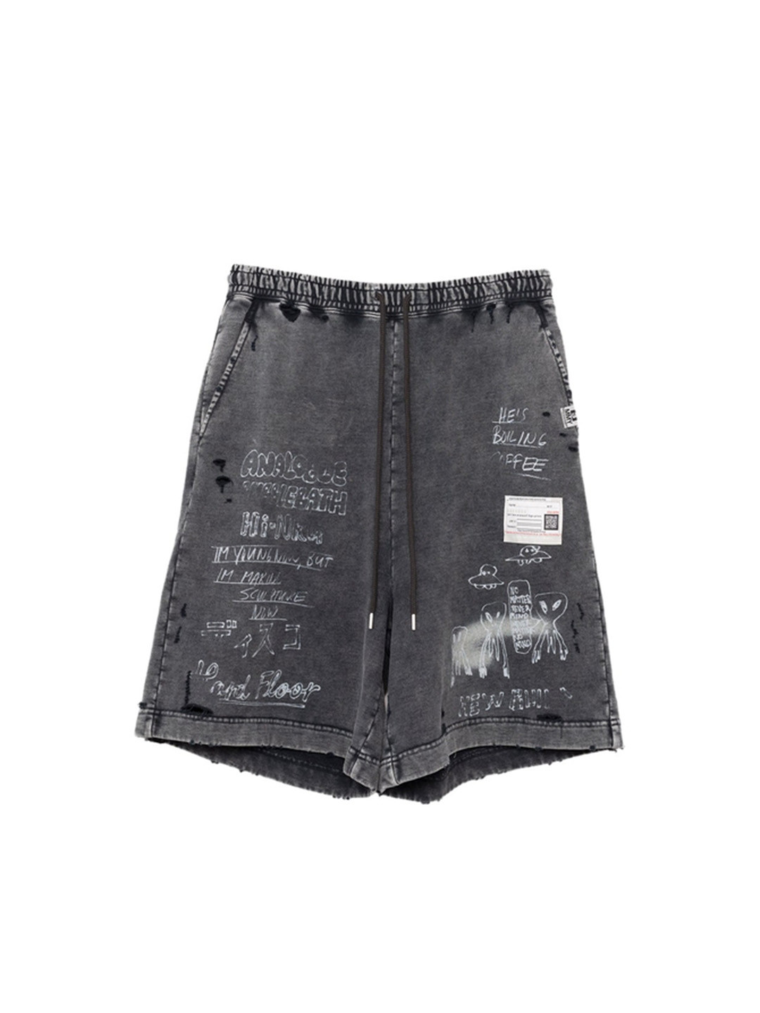 

Maison Mihara Yasuhiro Unisex Bleached Shorts, Black