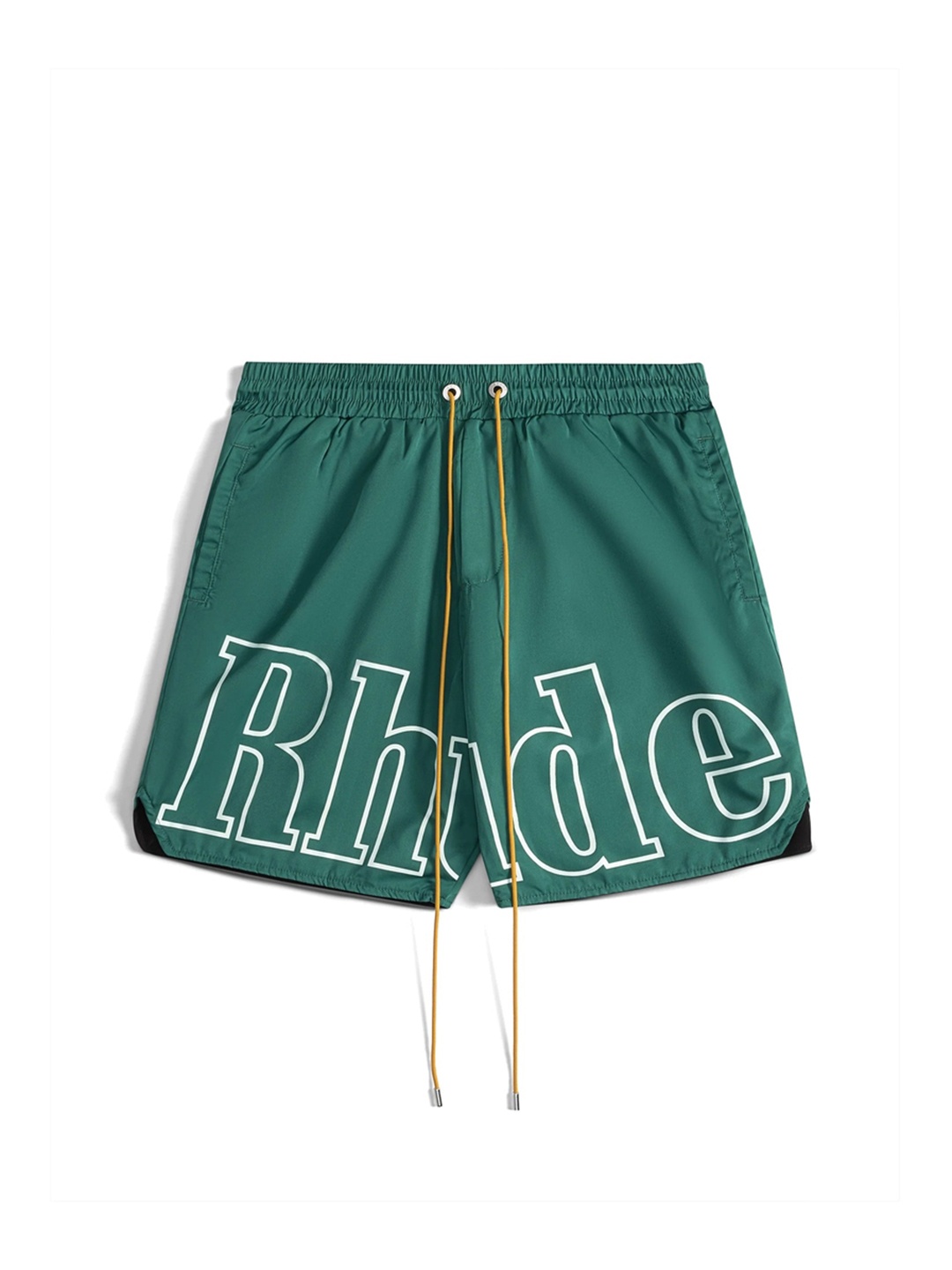 Rhude Men Logo Track Short, Green