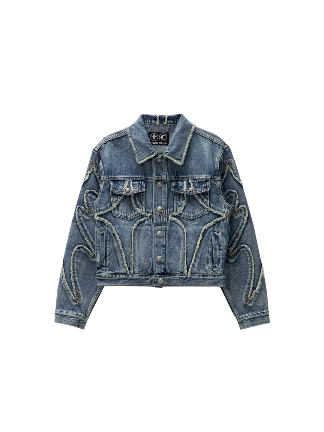 

Thug Club Mens Tribal Denim Jacket, Blue
