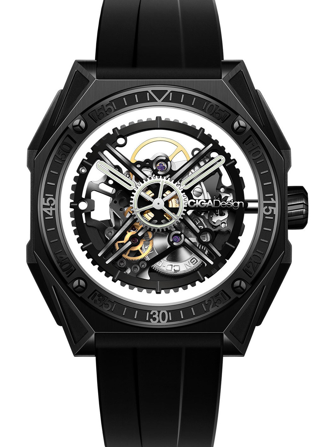 

CIGA Design Men Dial & Straps Analogue Motion Powered Watch M051-BB01-W6B, Transparent
