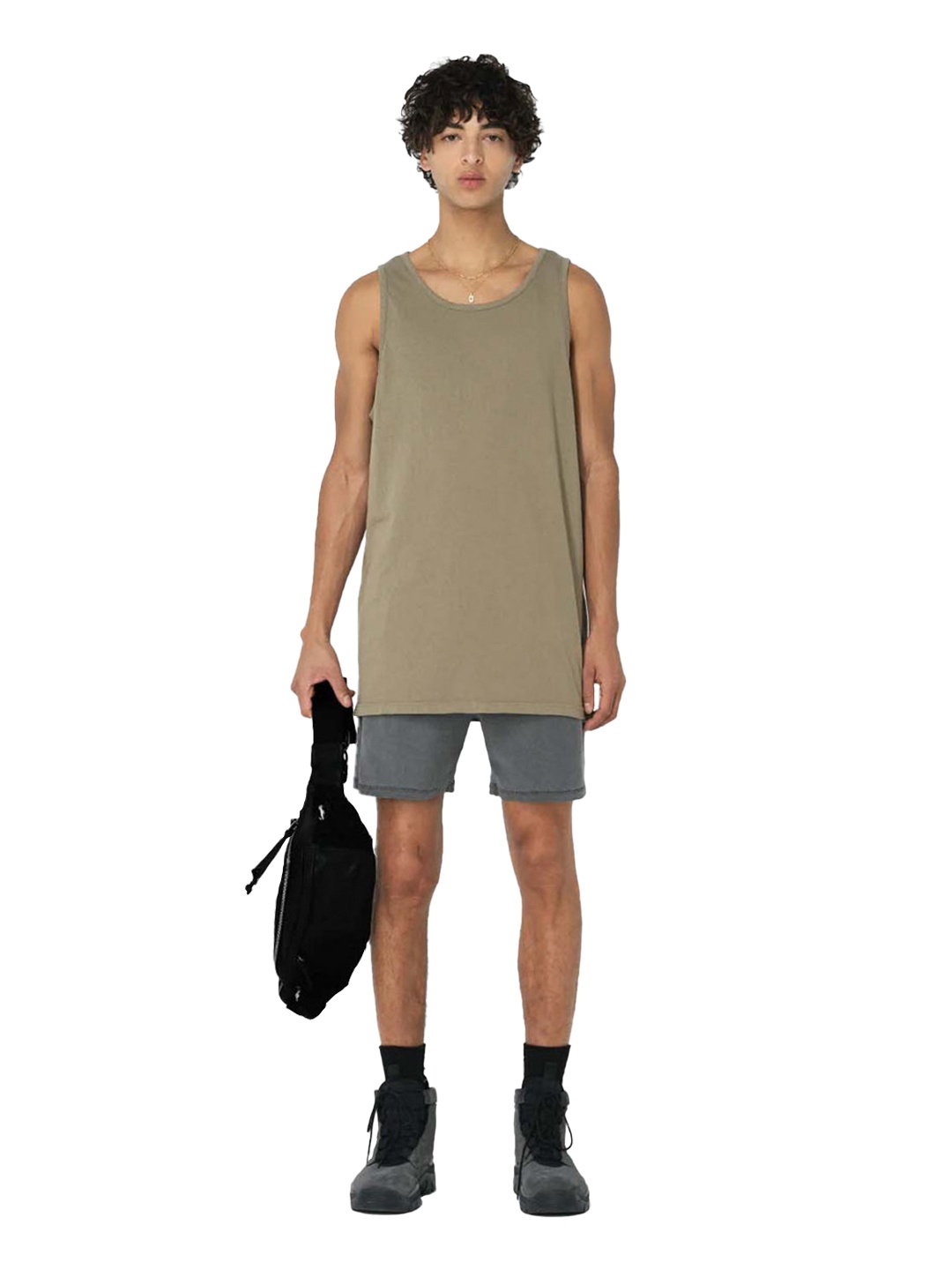

John Elliott Men Rugby Tank, Beige