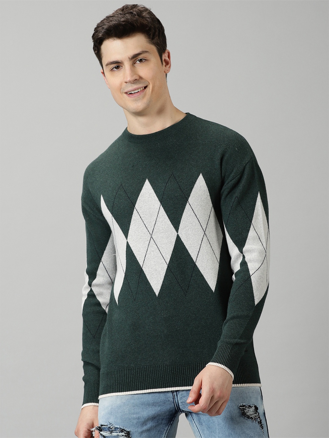 

BLACK BUCK Crew Neck Sweater, Blue