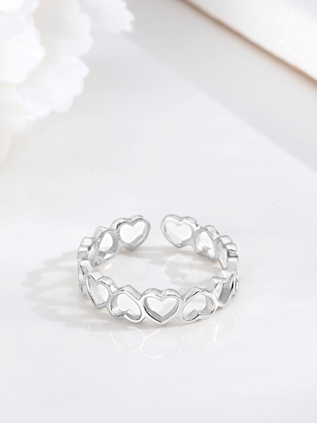 

Zavya 925 Pure Sterling Silver Rhodium-Plated Finger Ring