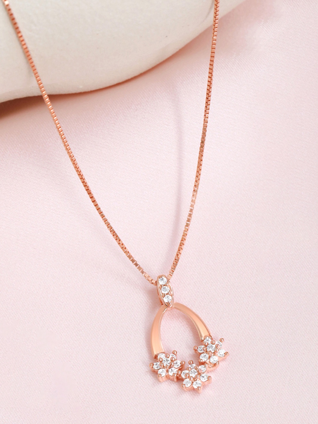 

Zavya Rose Gold-Plated Contemporary Pendants with Chains