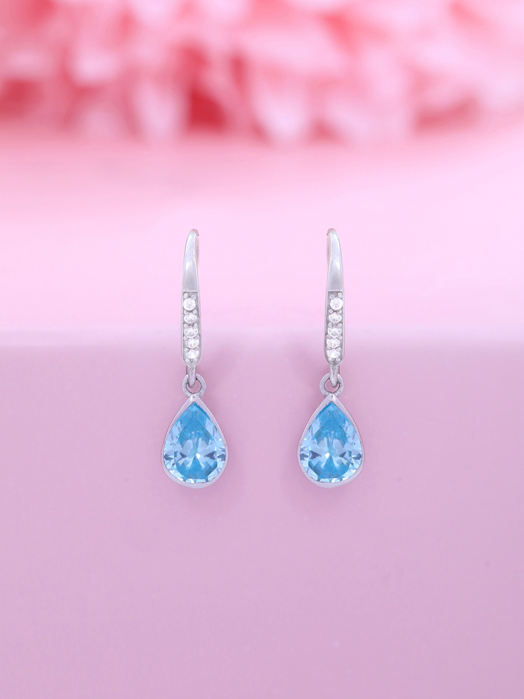 

Zavya Contemporary Drop Earrings, Silver