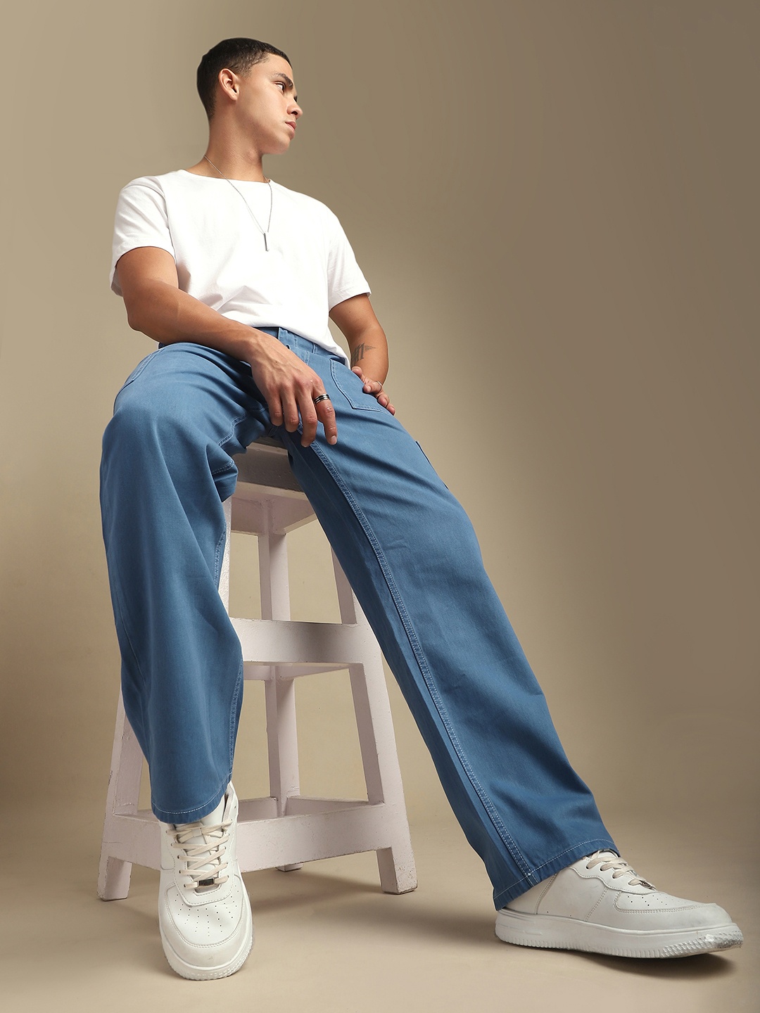 

DILLINGER Men Smart Cargos Trousers, Blue