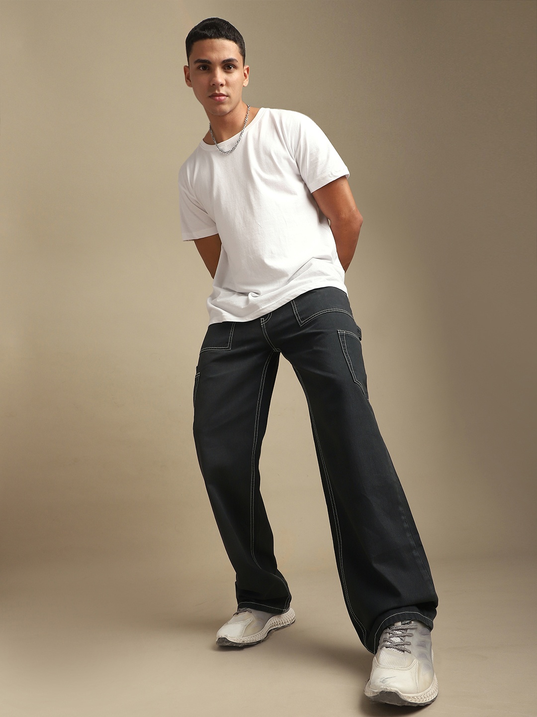 

DILLINGER Men Smart Cargos Trousers, Grey