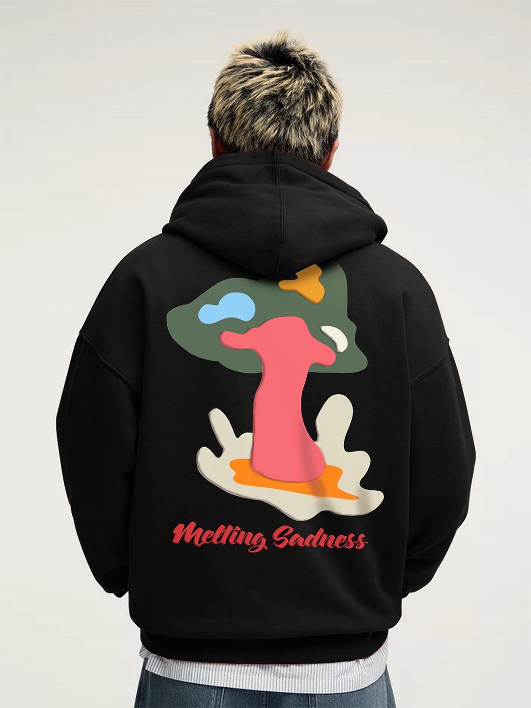 

Maniac Men Printed Hooded Sweatshirt, Black