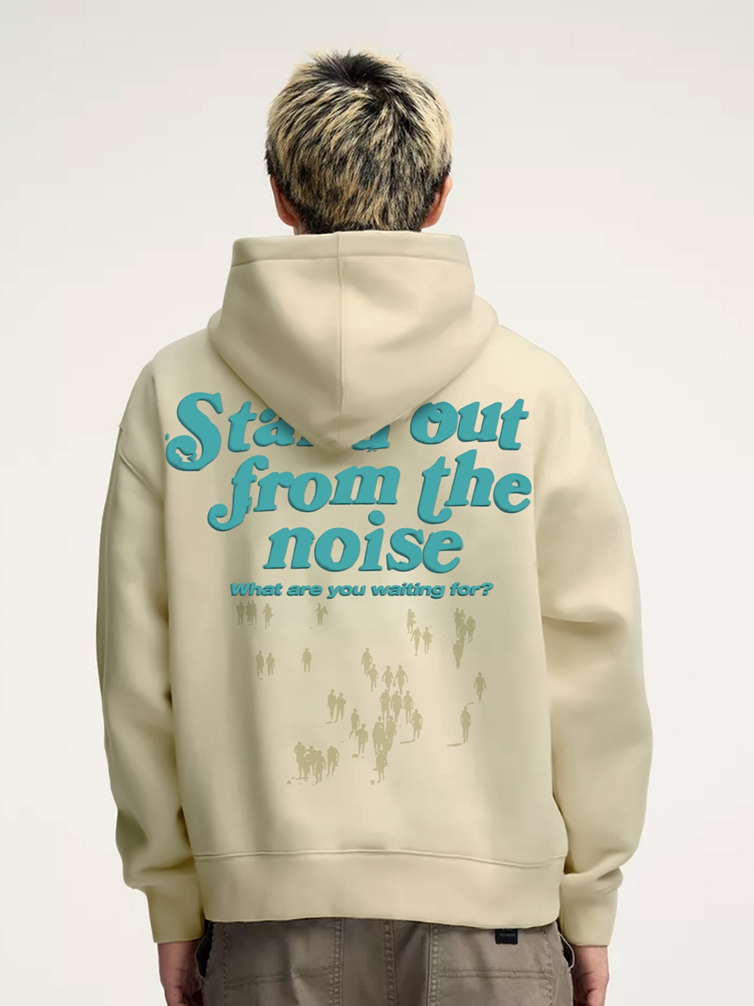 

Maniac Men Printed Hooded Sweatshirt, Beige