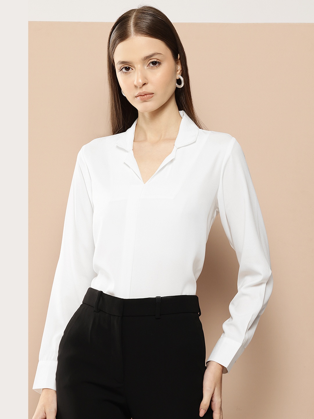 

her by invictus Shirt Style Formal Top, White