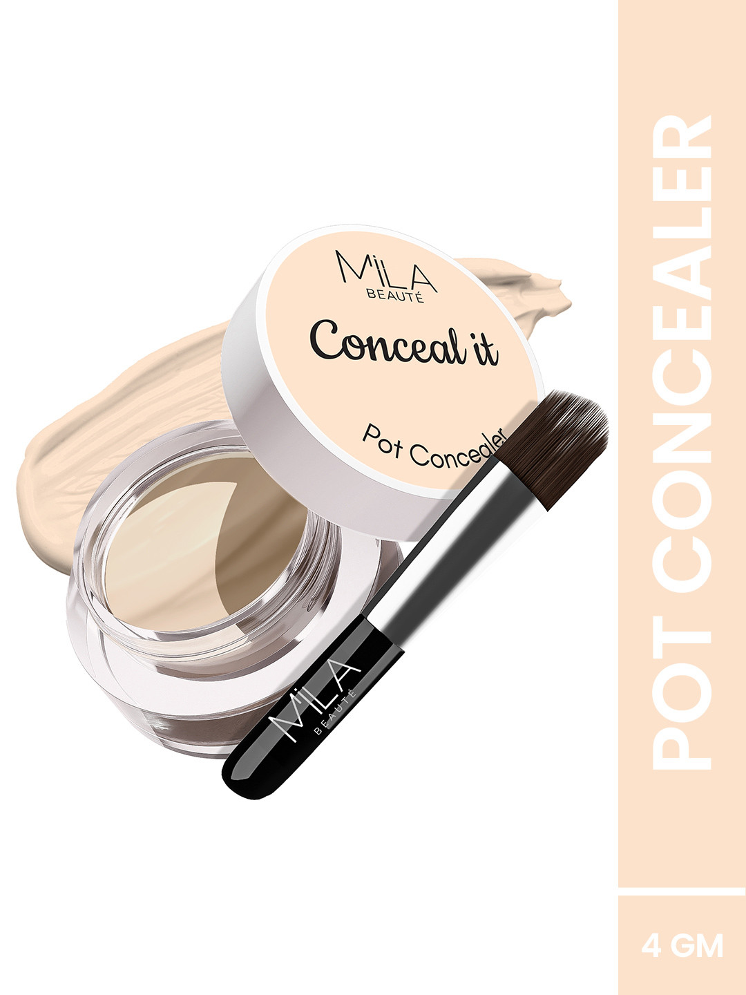 

MILA BEAUTE Conceal It Pot Concealer Enriched With SPF 15 & Vitamin E - 4 g - Light Ivory, Cream