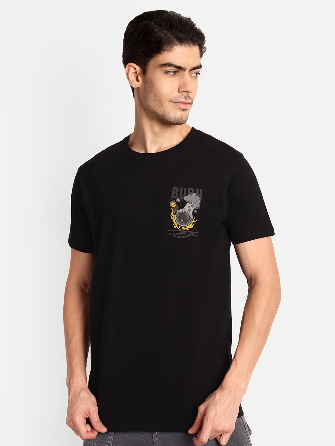 

Lewogle Men Pockets T-shirt, Black