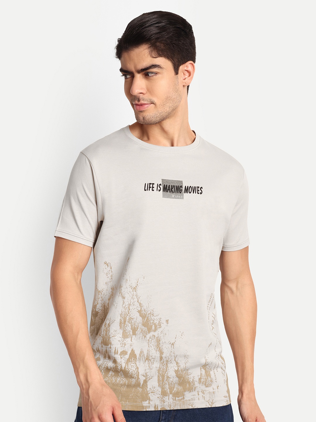 

Lewogle Men T-shirt, Grey