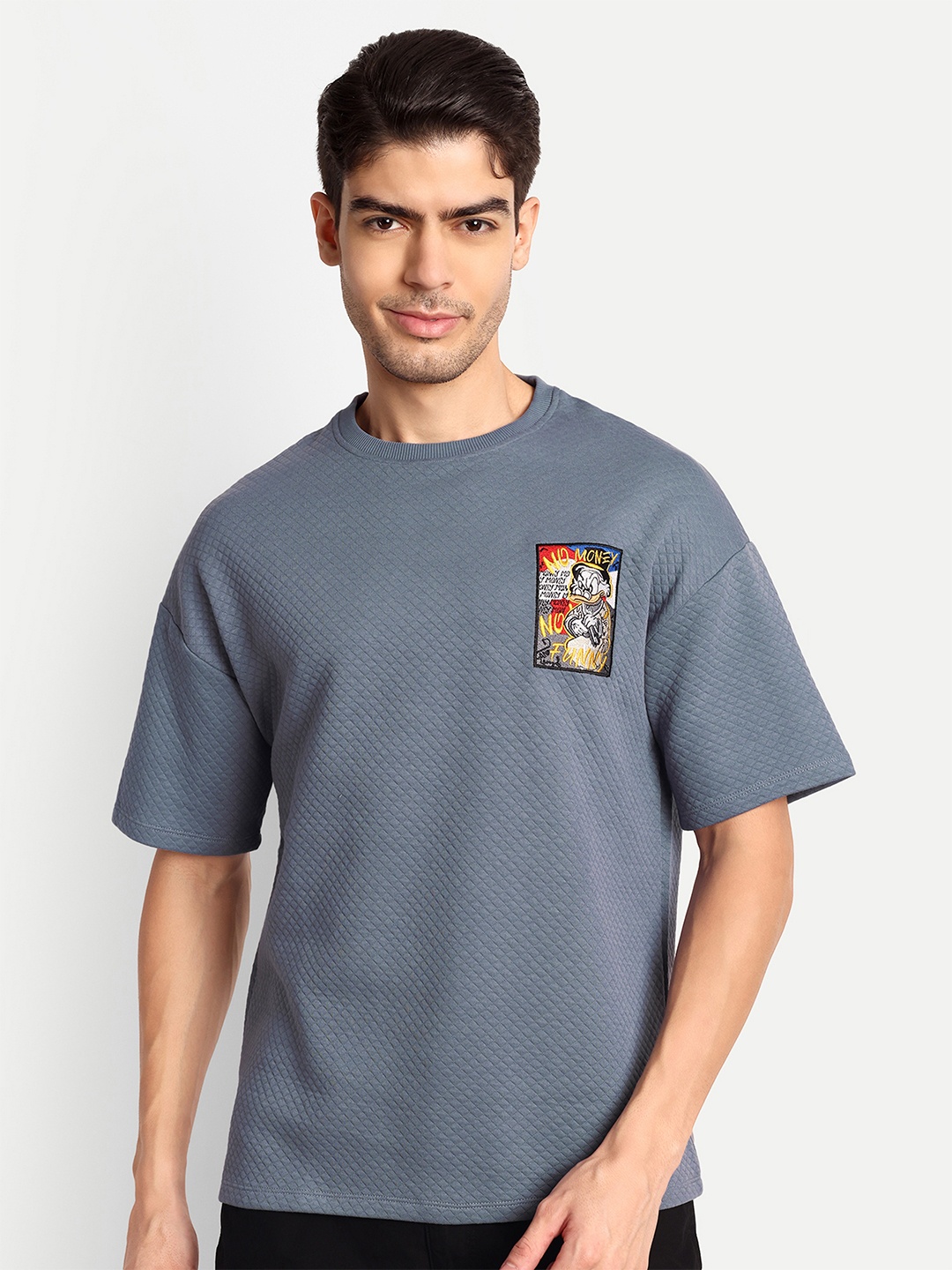 

Lewogle Men Pockets T-shirt, Grey