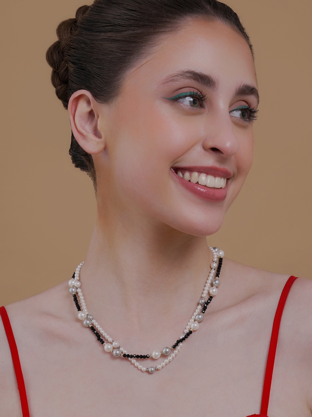 

Kushal's Fashion Jewellery Copper Rhodium-Plated Necklace, Silver