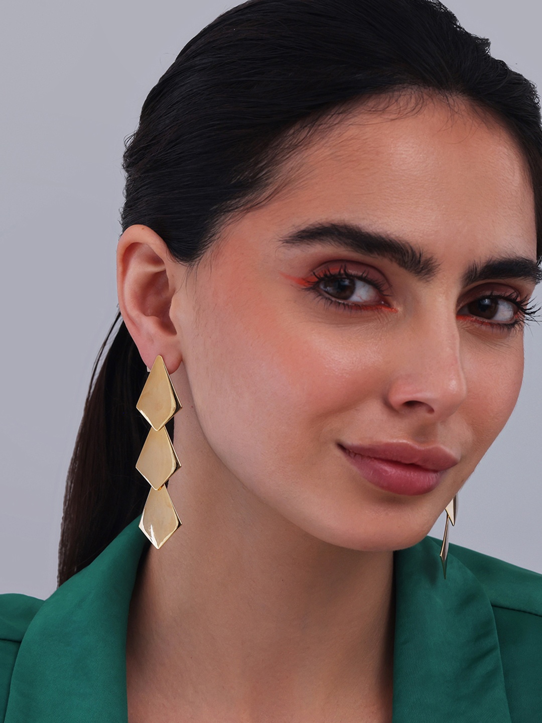 

Kushal's Fashion Jewellery Geometric Drop Earrings, Na