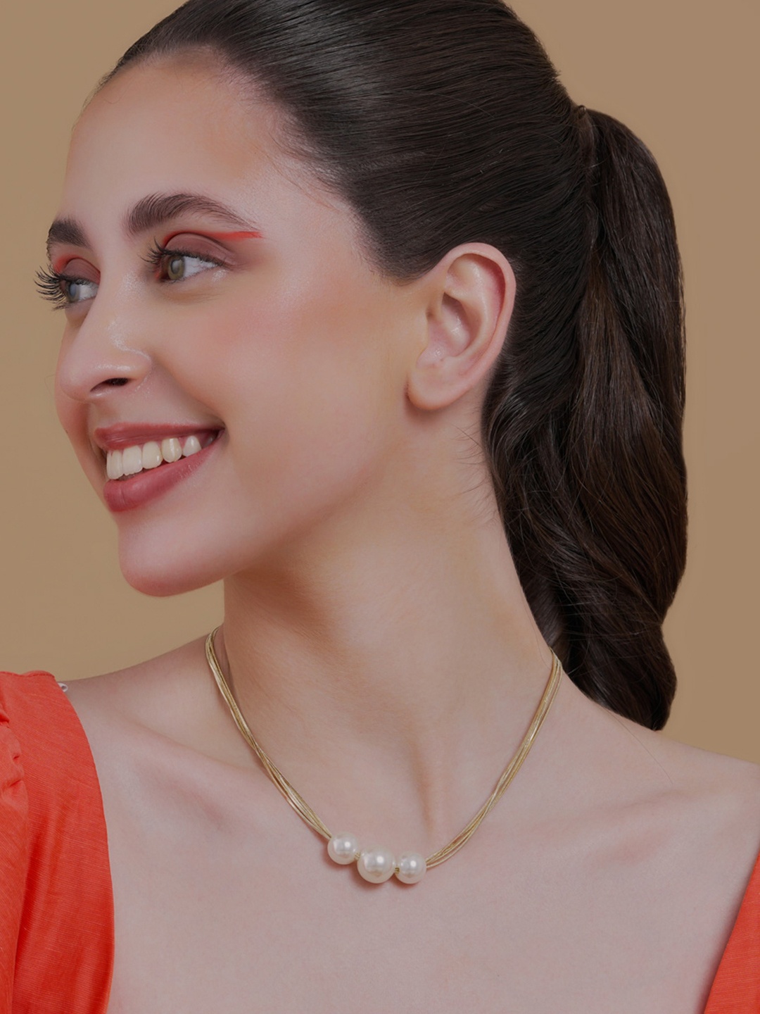 

Kushal's Fashion Jewellery Copper Gold-Plated Necklace