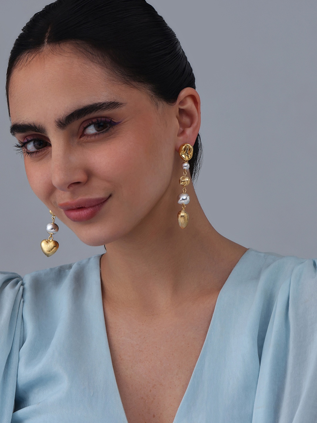 

Kushal's Fashion Jewellery Spherical Drop Earrings, Na