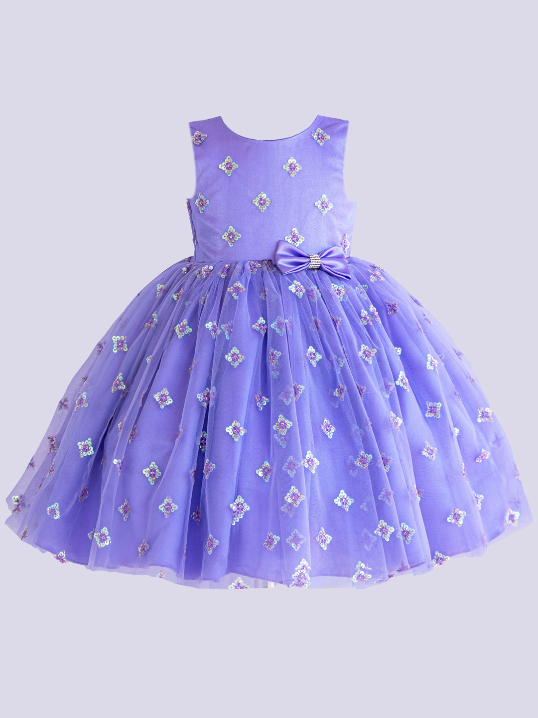 

STANWELLS KIDS Girls Embellished Fit & Flare Dress, Lavender