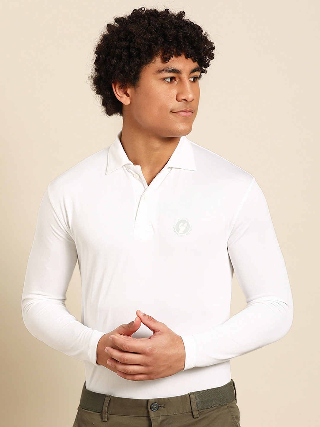 

ARMISTO Men Polo Collar Pockets T-shirt, White