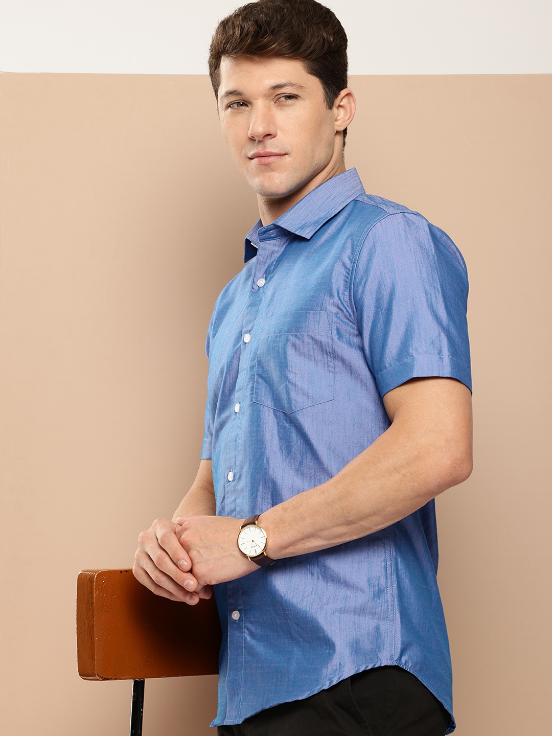 

INVICTUS Men Slim Fit Casual Shirt, Blue