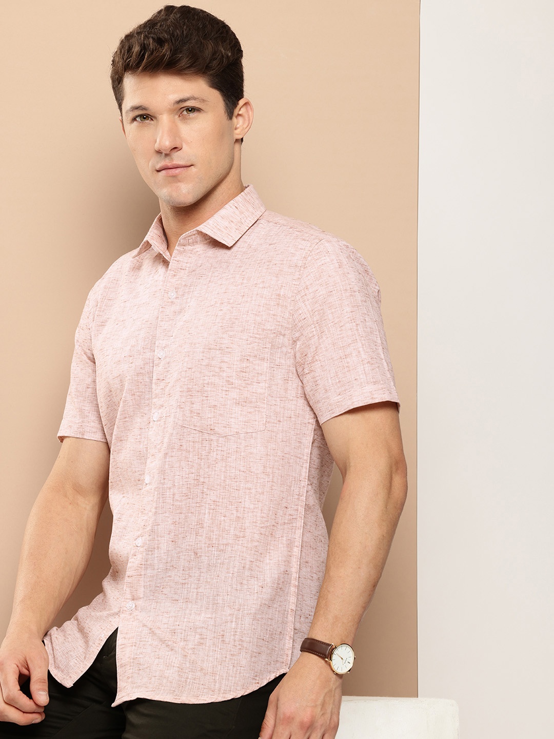

INVICTUS Men Slim Fit Casual Shirt, Beige