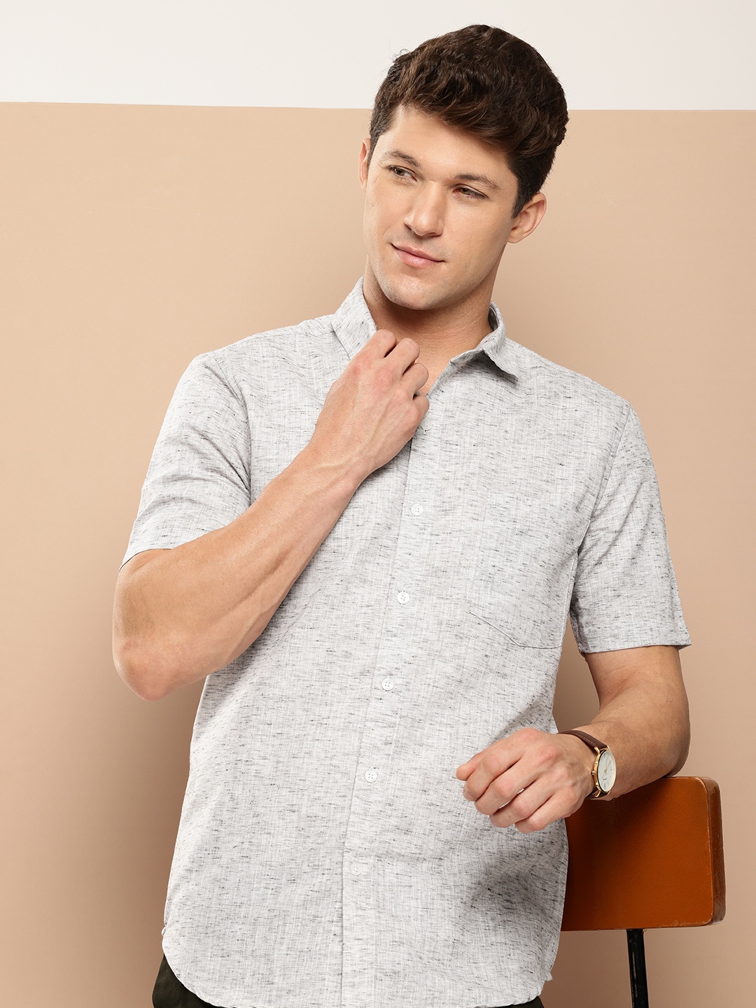 

INVICTUS Men Slim Fit Casual Shirt, Grey
