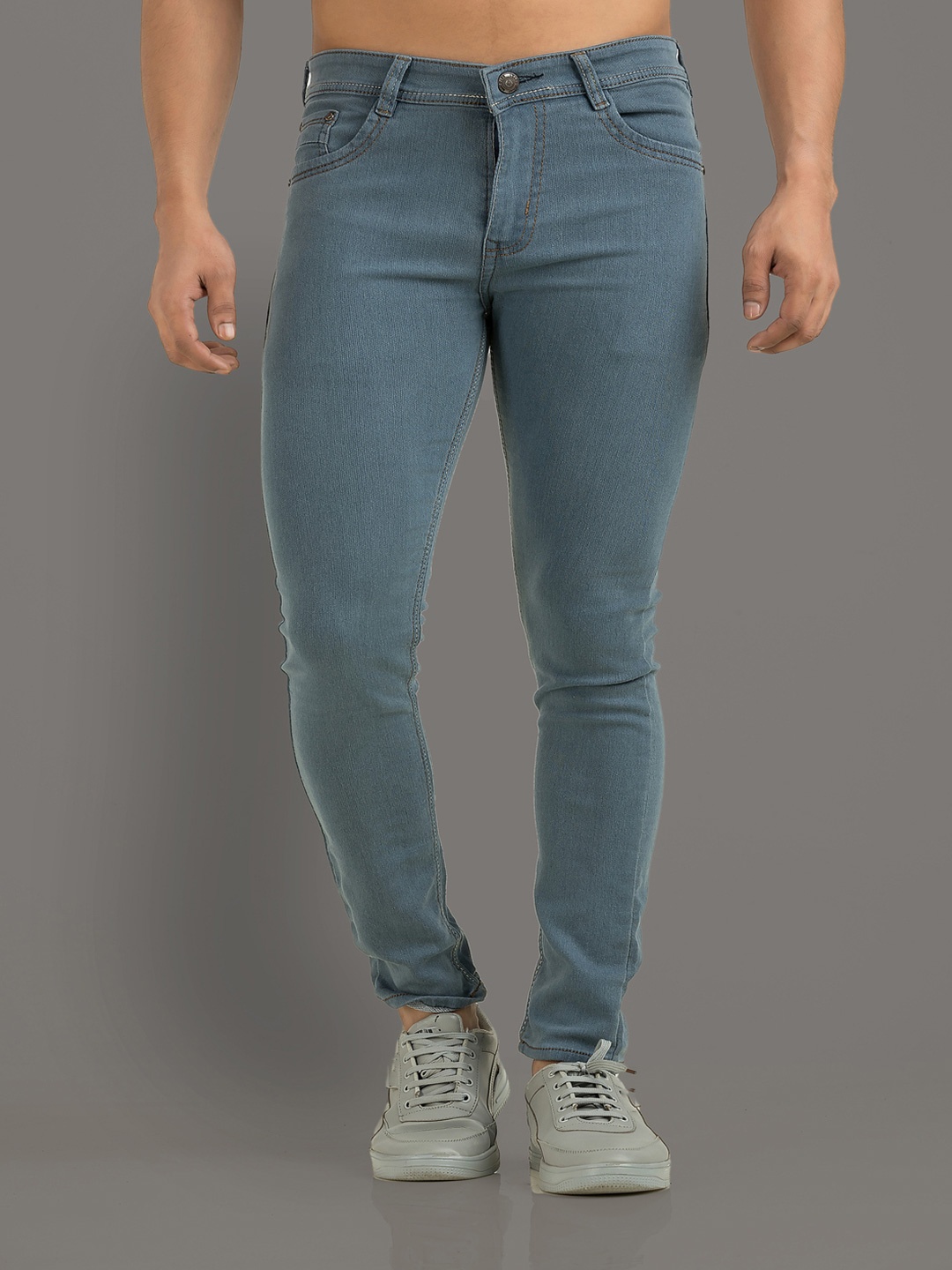 

Metronaut Men Comfort Slim Fit Stretchable Jeans, Grey